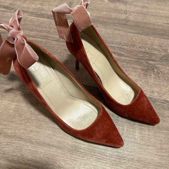 J. Crew Velvet Bow Heels - Picture 2 of 6